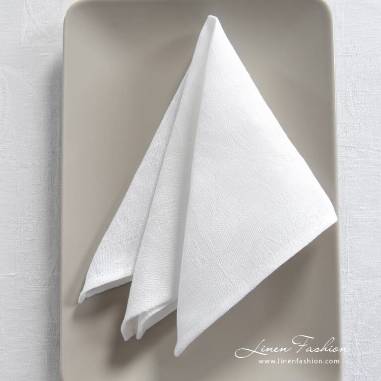 BOTANIC white linen napkin