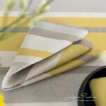 MIMOSA Stolová servítka sivo-žltá