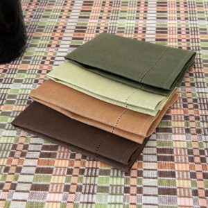 VIOLA Behúň na stôl hnedo-zelený