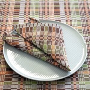 VIOLA Stolová servítka hnedo-zelená