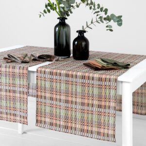 VIOLA Behúň na stôl hnedo-zelený