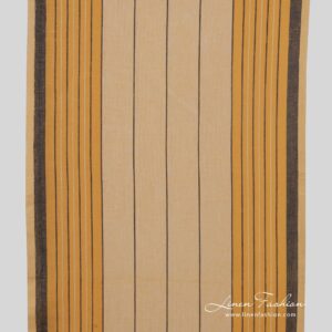 Yellow linen cotton fabric