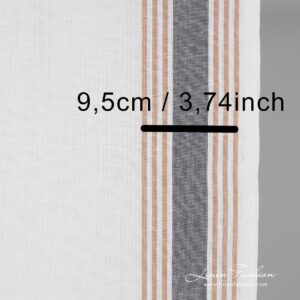 Striped off white fabric.