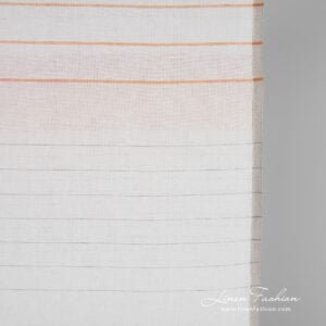 Linen cotton fabric with horizontal stripes