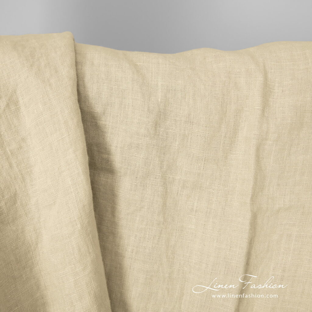 linen grey green fabric, washed.