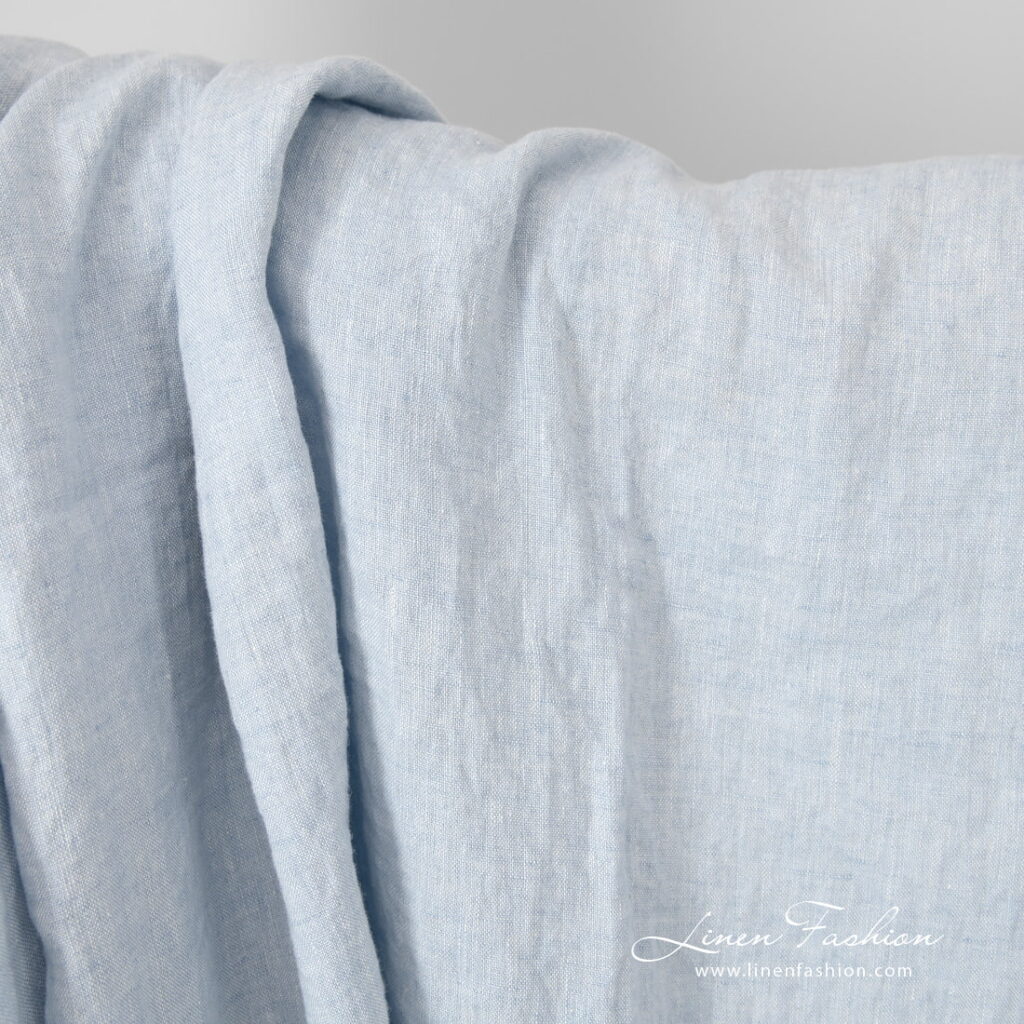 washed blue linen medium weight.