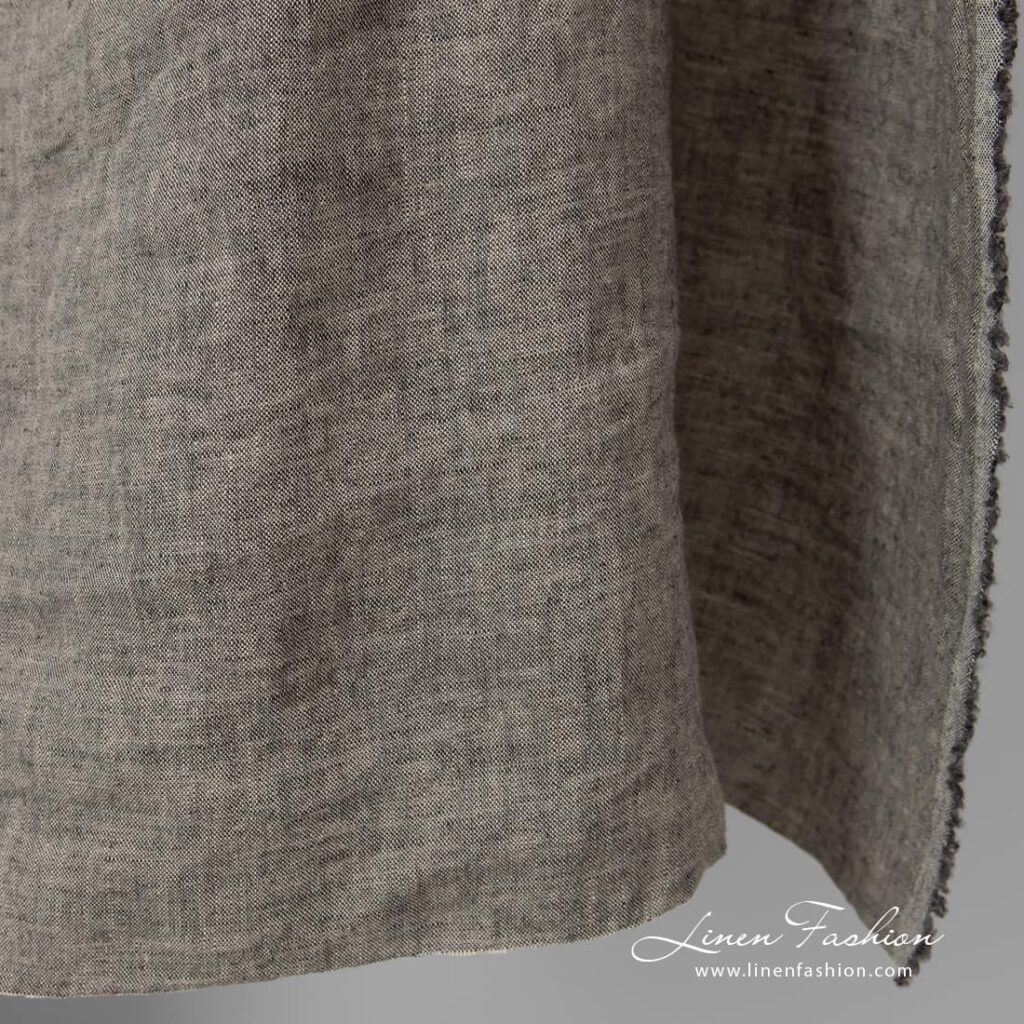 anthracite linen, melange.