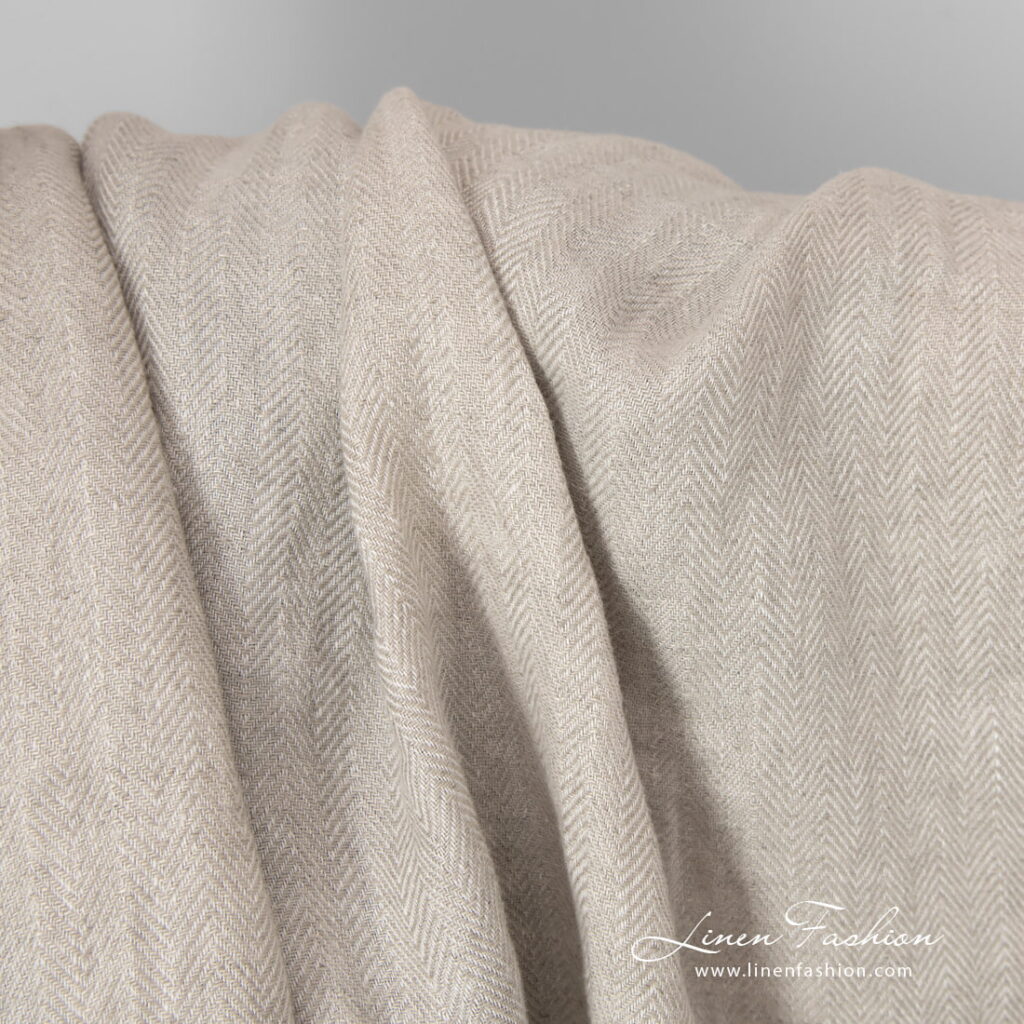 herringbone beige linen, classic chevron.