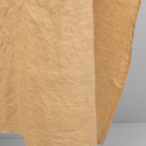 Ľanová látka praná farba žltý piesok