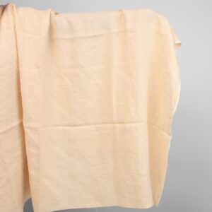 Ľanová praná tkanina bielo žltá