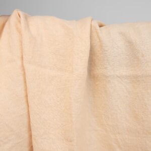 Ľanová praná tkanina bielo žltá