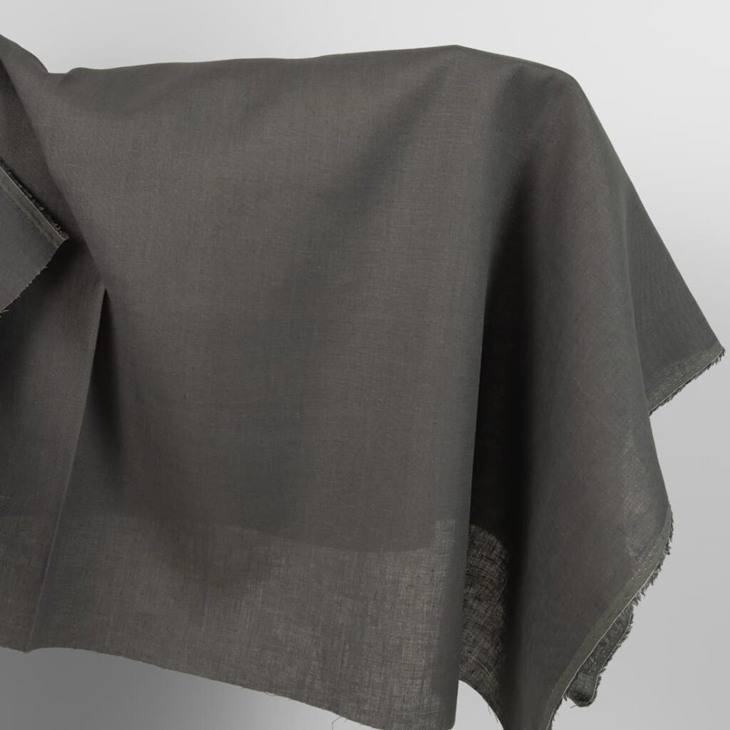 dark grey linen fabric