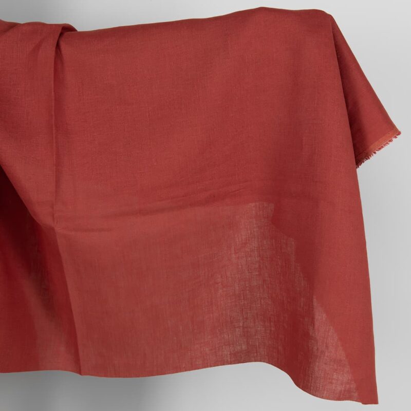 Linen red fabric
