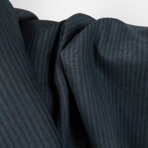 linen striped blue black fabric, width 150cm