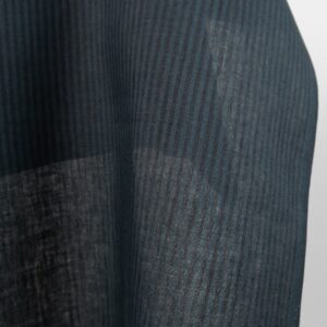 linen striped blue black fabric, for garments