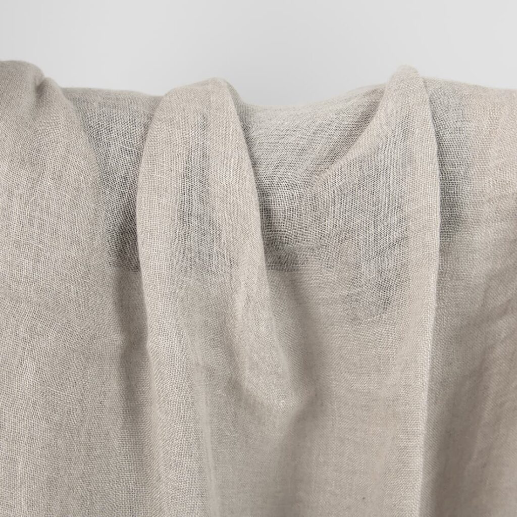 Natural linen washed gauze fabric, width 150cm