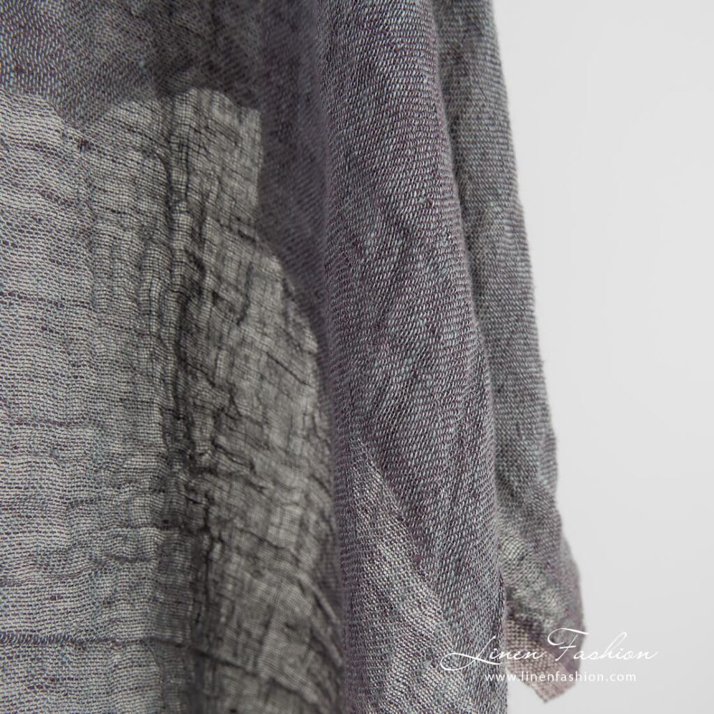 Transparent linen fabric in melange