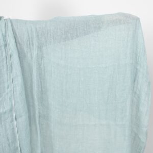 Gázová ľanová tkanina mätová farba praná