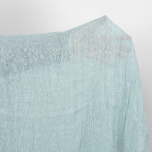 Gázová ľanová tkanina mätová farba praná