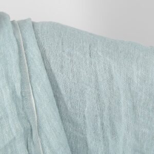 Gázová ľanová tkanina mätová farba praná