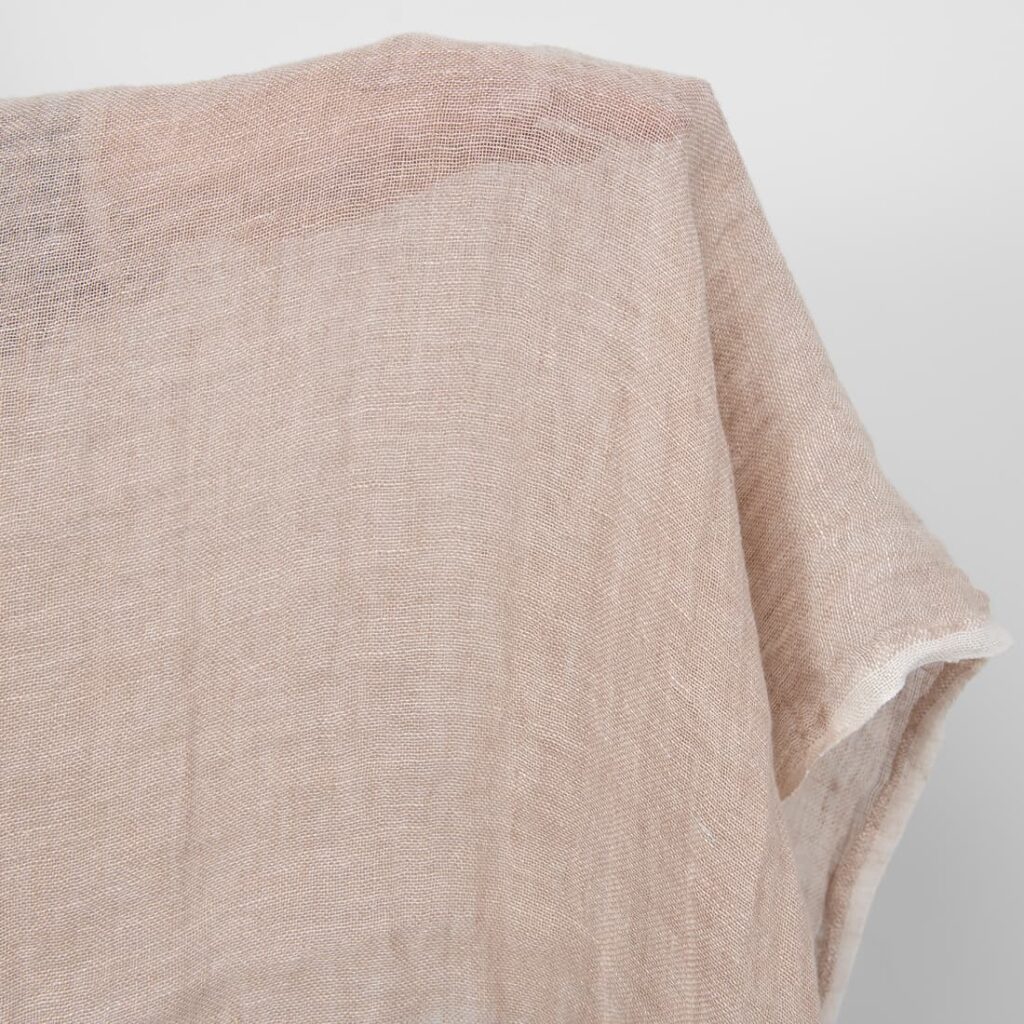 powder gauze linen washed fabric, transparent.