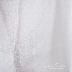 100% linen optical white fabric