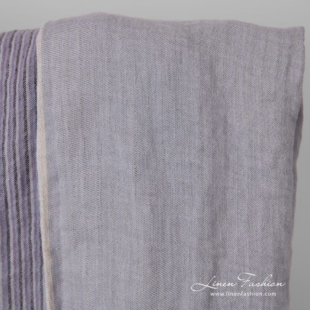 violet striped linen, double sided.