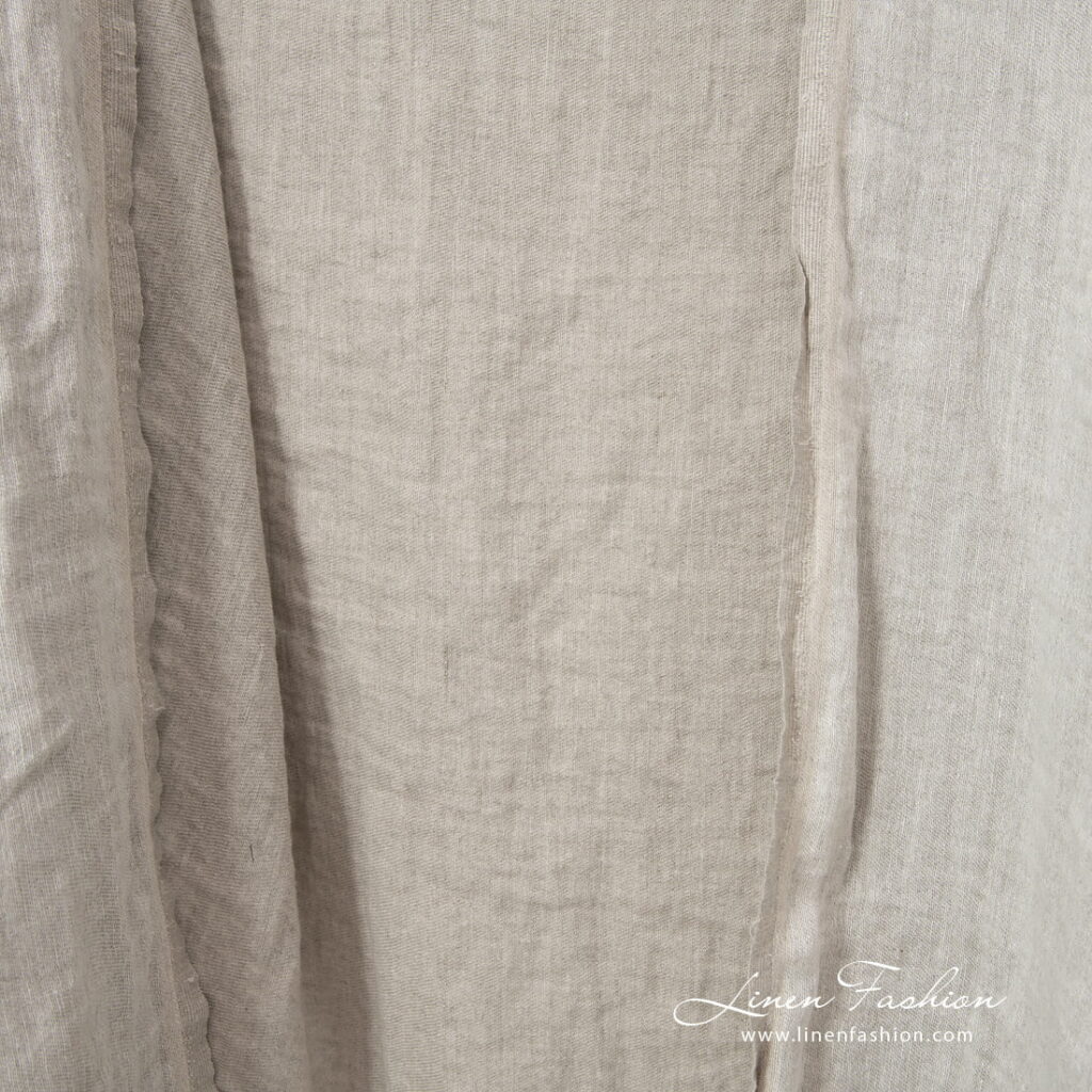 beige doublesided linen, double layer.