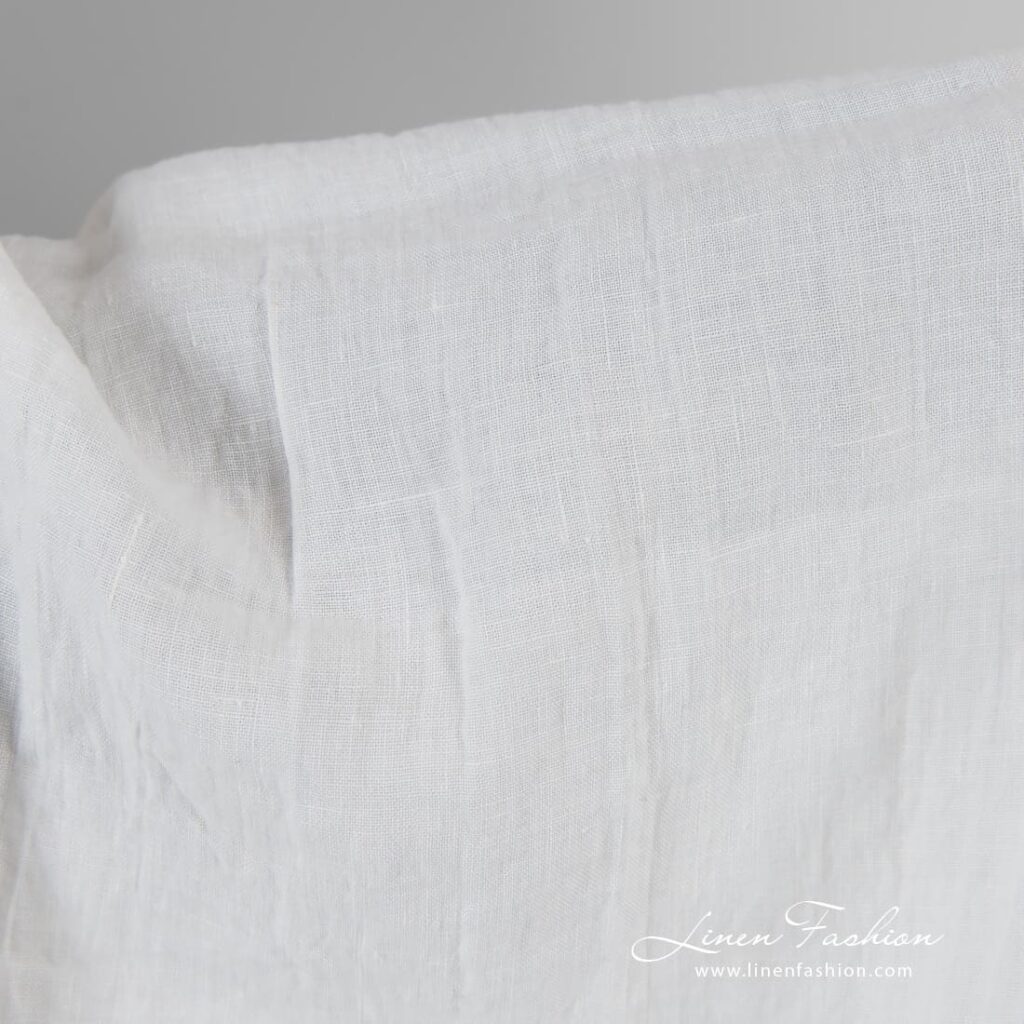 Linen fabric in off-white color, perfect for clothes, bed sets, curtains and tablecloths