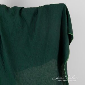 Bluish green linen fabric