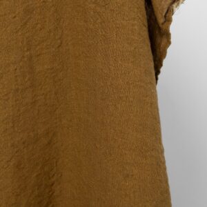 Široká ľanová zlatohnedá látka praná