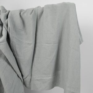 linen wide washed blue grey fabric