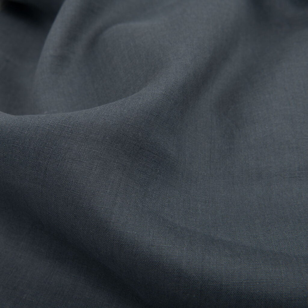 Wide dark grey linen fabric