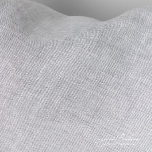 Pure linen white and blue gray melange fabric