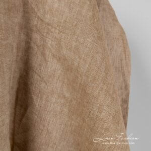 100% linen fabric in brown melange.