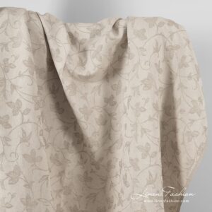 Jacquard linen cotton fabric