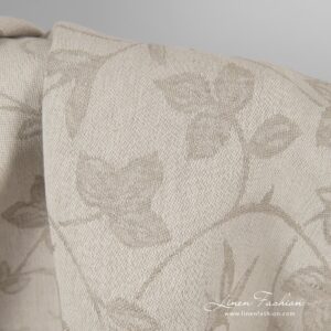 Linen cotton fabric in double-sided jacquard