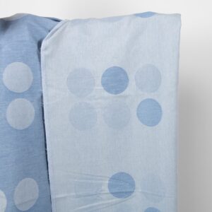 Polol'anová žakárová tkanina modré kruhy