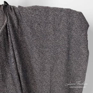 Black natural variegated linen fabric, washed