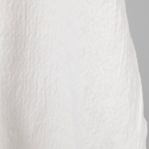 Biela ľanovo-bavlnená žakárová tkanina praná