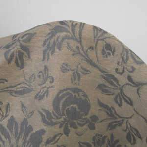 Sand and grey linen cotton fabric, jacquard