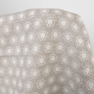 Linen cotton fabric, sun pattern
