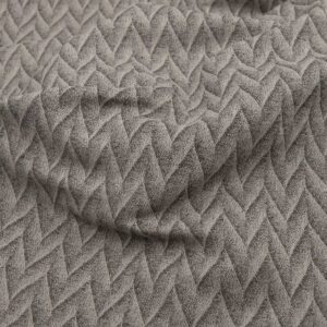 Sivá vzorovaná ľanovo-bavlnená látka