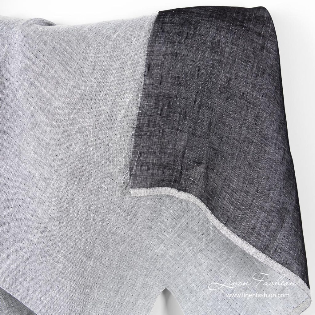 Two sided linen fabric