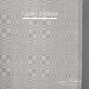Grey patterned linen / cotton fabric is ideal for sewing kitchen and bath towels