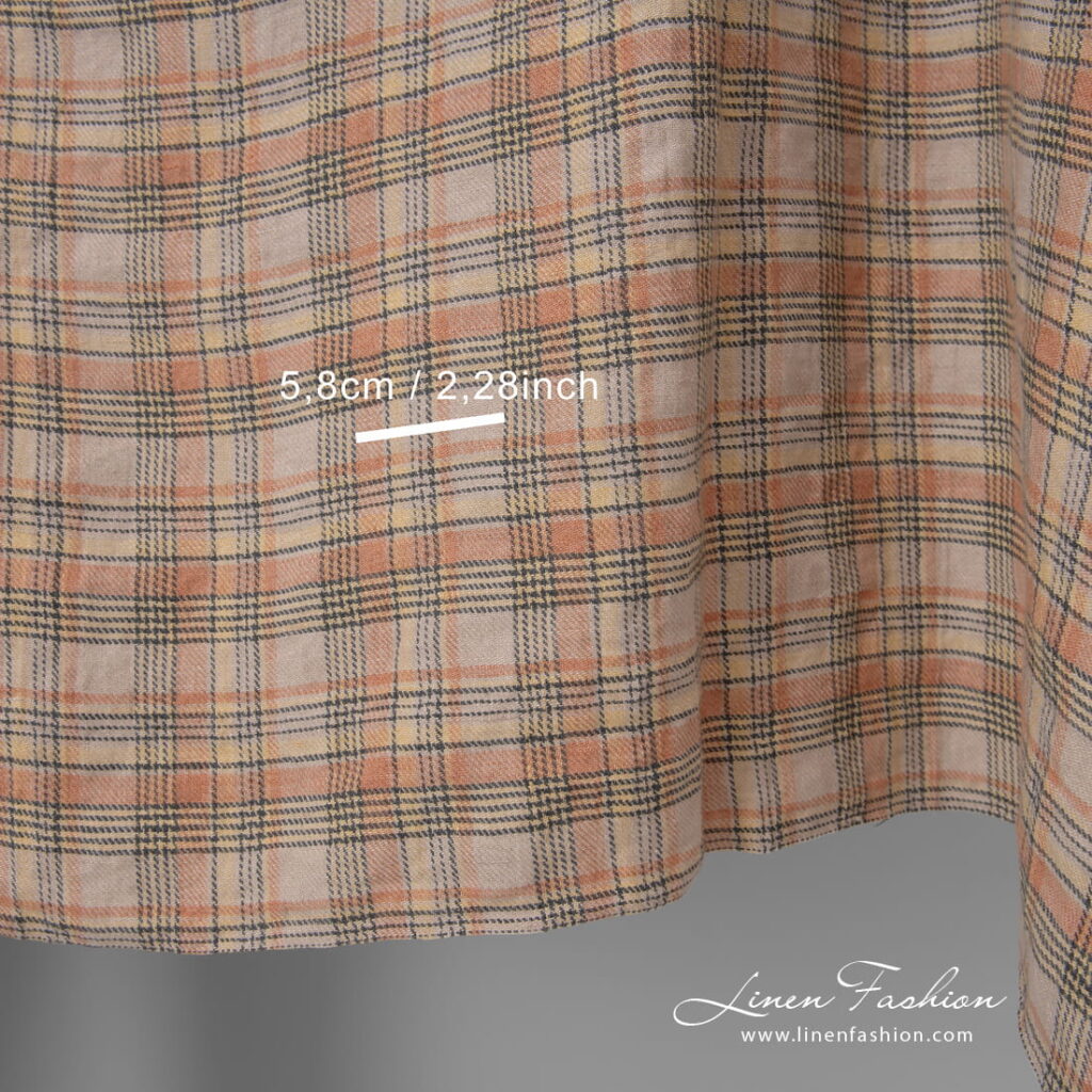 linen fabric multi color checks, tweed.