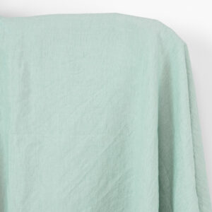 Ľanová látka bledo mätovo zelená, praná