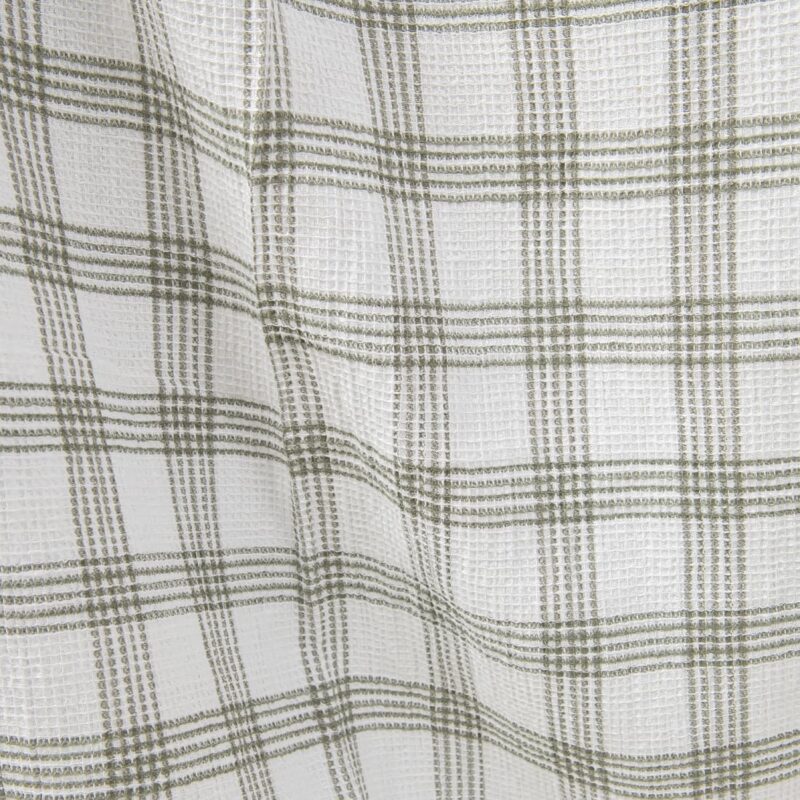 White washed linen cotton checked fabric texture