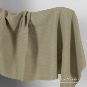 Greenish grey linen fabric