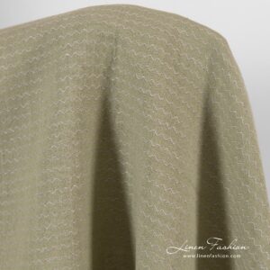Greenish linen cotton fabric